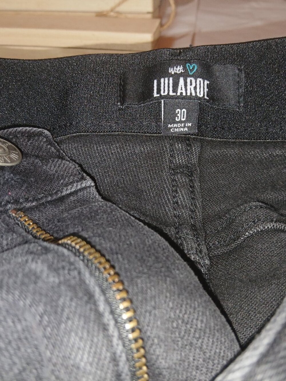 Lularoe Women's Black Denim Shorts Jeans Size 30